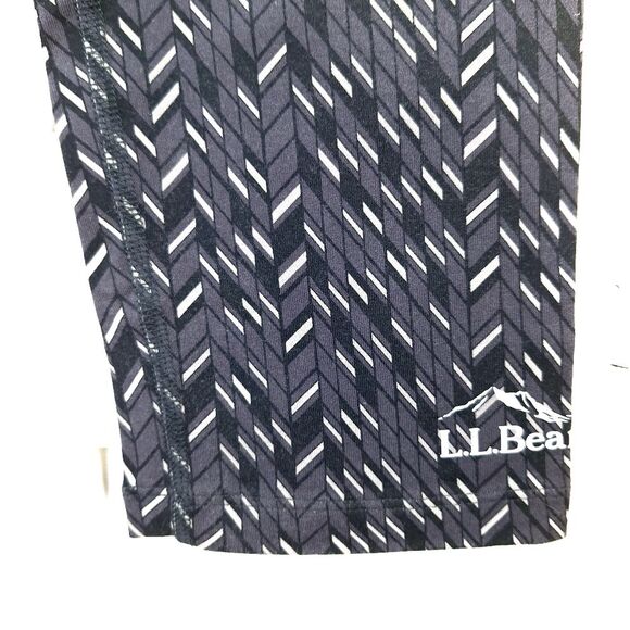 L.L. Bean Charcoal Gray Geometric Carbon Fiber Capri Leggings Sz XS - Picture 4 of 13